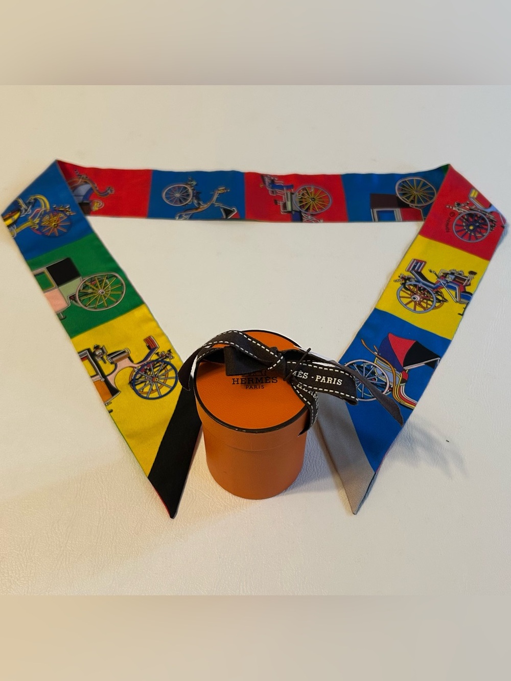 Hermès Paris Multicolor SilkTwilly Scarf